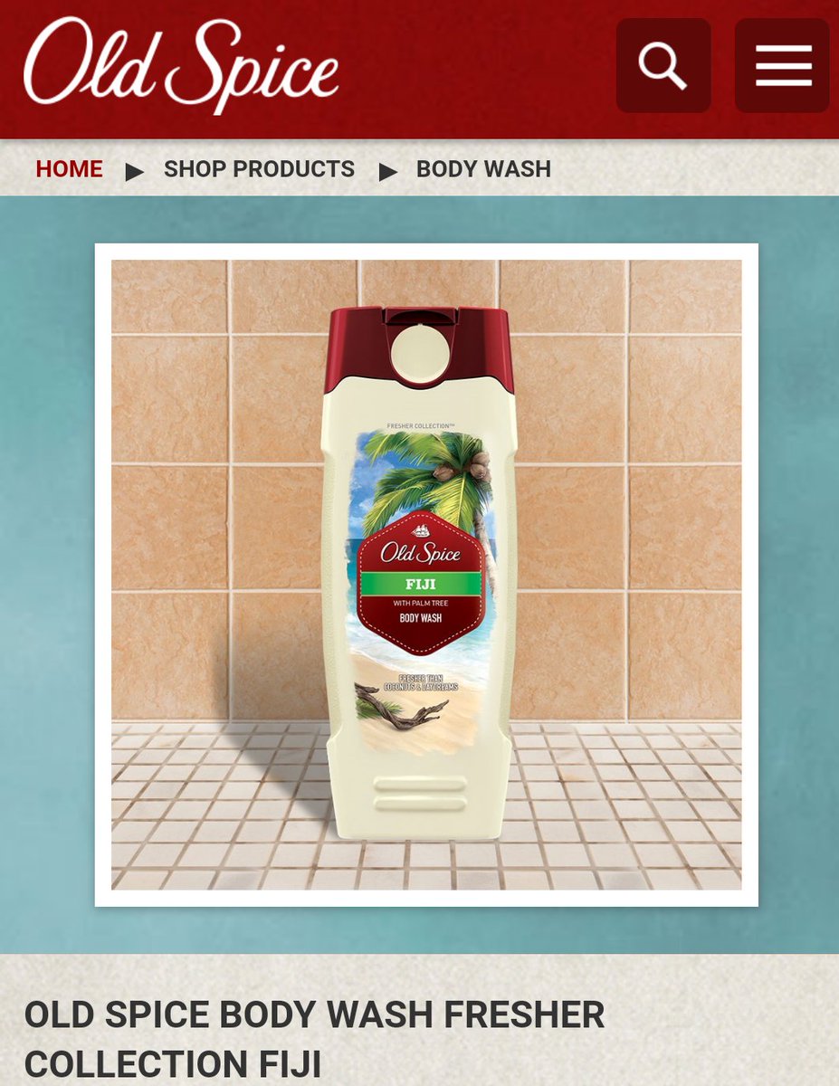 damiensincler's tweet photo. @OldSpice (R) appears in thumbnail, but missing on product page #registeredmark #oldspice #bodywash #fiji #palmtree https://t.co/PlZCsczfcu