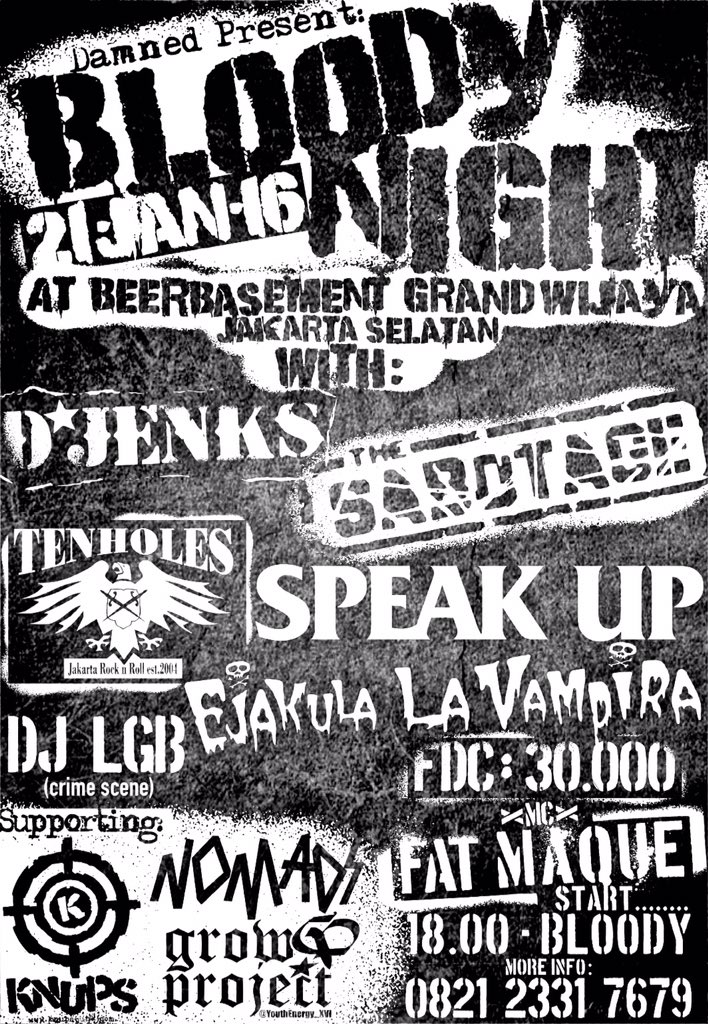 echorockers's tweet photo. don't miss it this show..!!! @EJKULALAVAMPIRA @tenXholes @speakupjakarta @djenksreggae @DSBTG_PunX _Punx @andilegob https://t.co/7qb8q9emBq