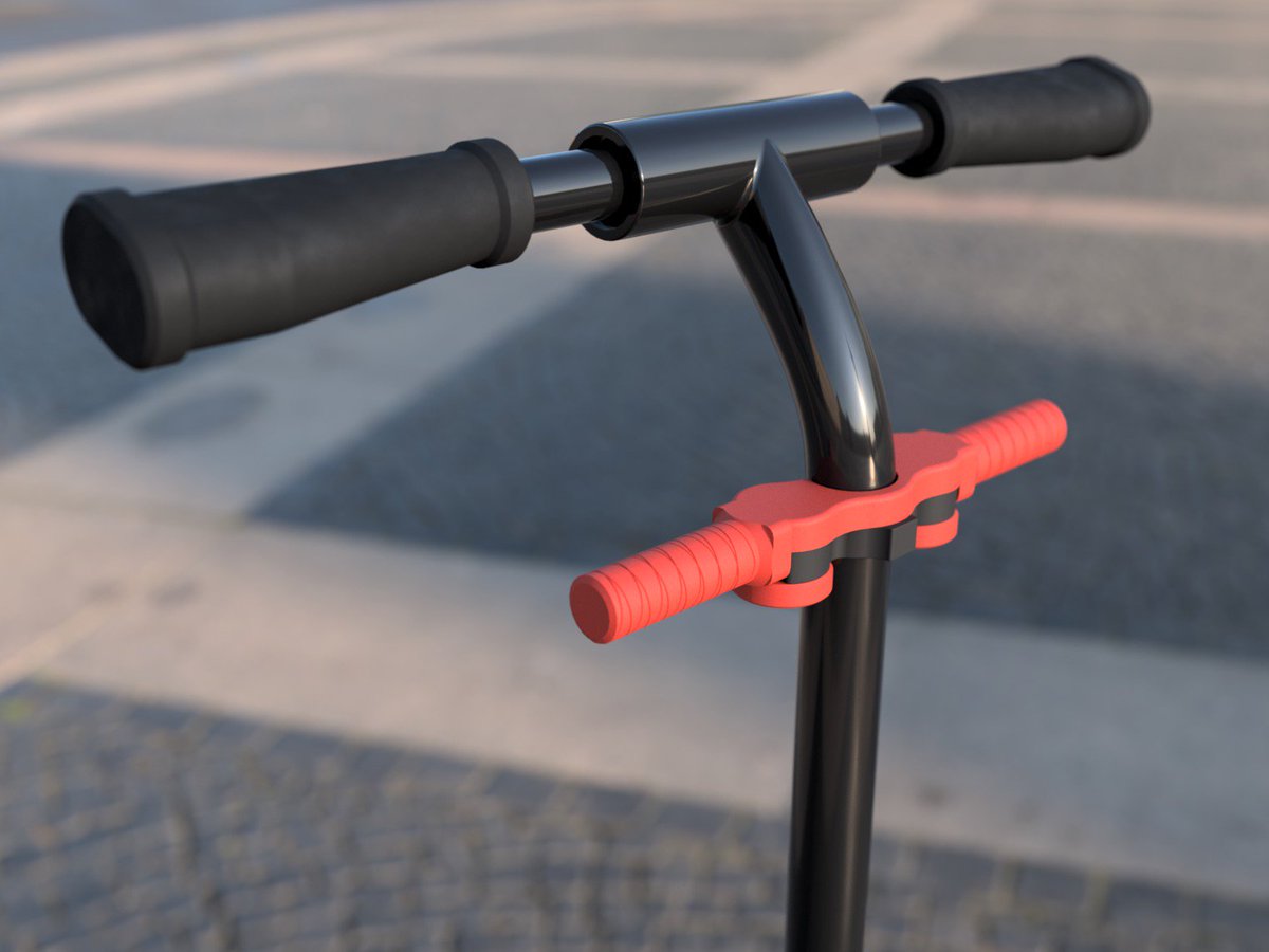 Poignées pour enfants pour #trottinette @OxeloOfficiel destinée à l' #impression3D fait avec @adskFusion360