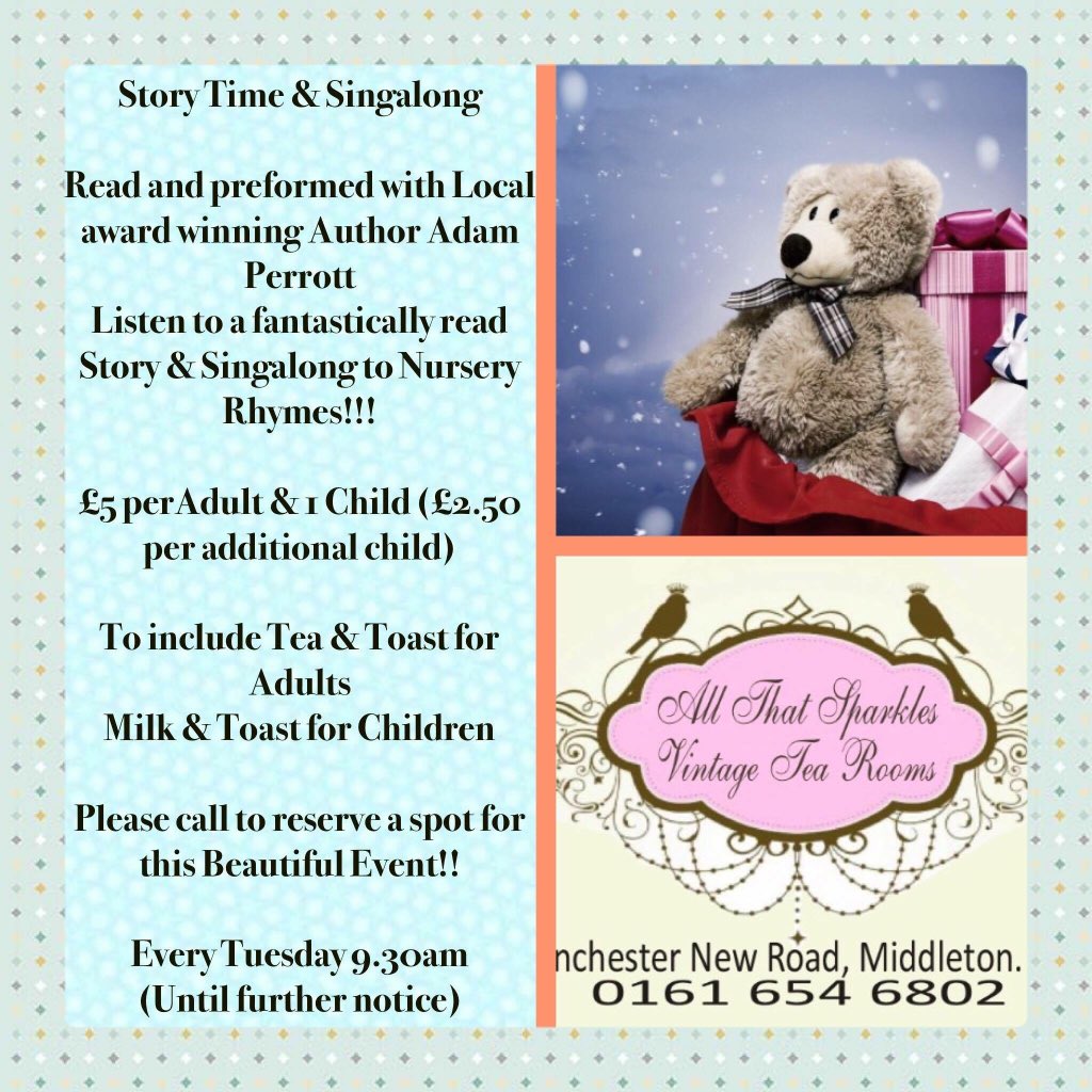 AdamAlkrington's tweet photo. Story time tomorrow: All That Sparkles 9:30. Come on down for some food and some fun with your wee one. #NurseryRock https://t.co/KoJMEKoMkt