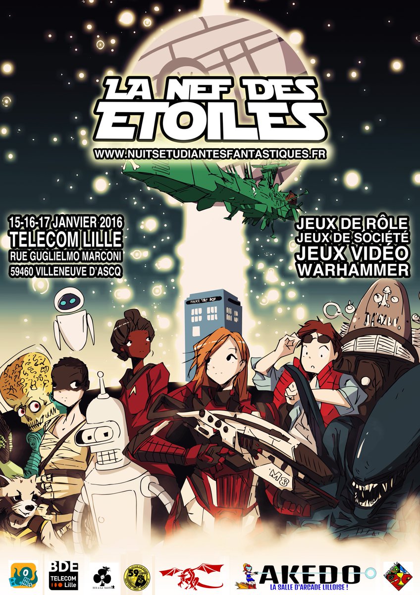 <a href="/La_NEF/">La NEF</a>, c'est ce week-end à @TelecomLille! Venez nombreux dès vendredi 18h pour un w-e dans les étoiles #SpaceOpera