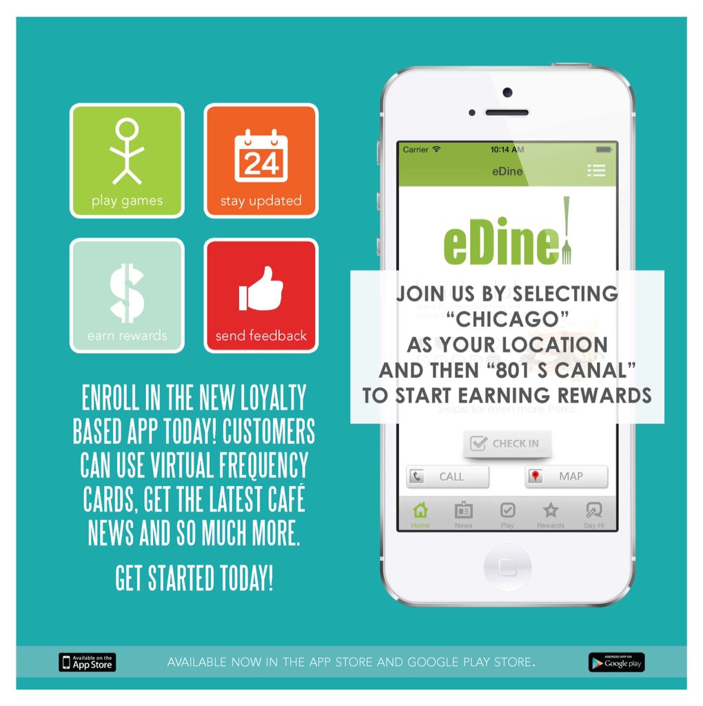 Hope everyone is loving all the #free fun and delicious #rewards on our new cafe app! Download today to join the fun