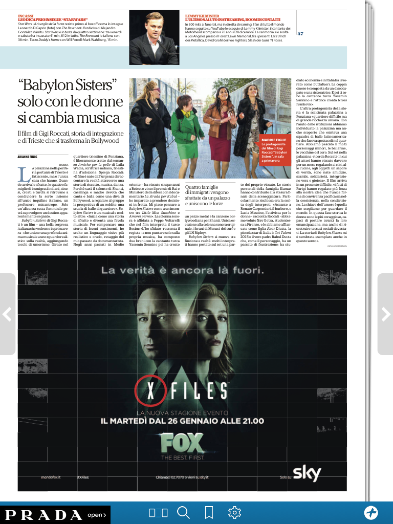 BabylonSisters1's tweet photo. Oggi su @repubblicait con l'intervista di @AriannaFinos al regista Gigi Roccati #BabylonSisters https://t.co/leVOTH34gH