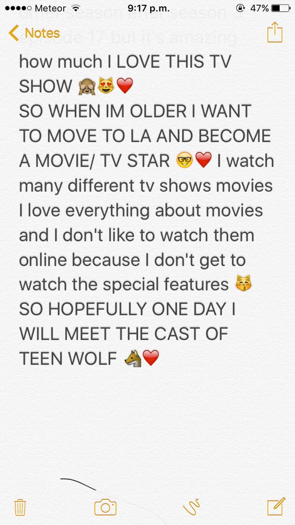 TEENWOLFLOVVER's tweet image. Give it a read😊 I want this to reach the cast of TEEN WOLF🐺❤️@dylanobrien @tylergposey @hollandroden @shelleyhennig