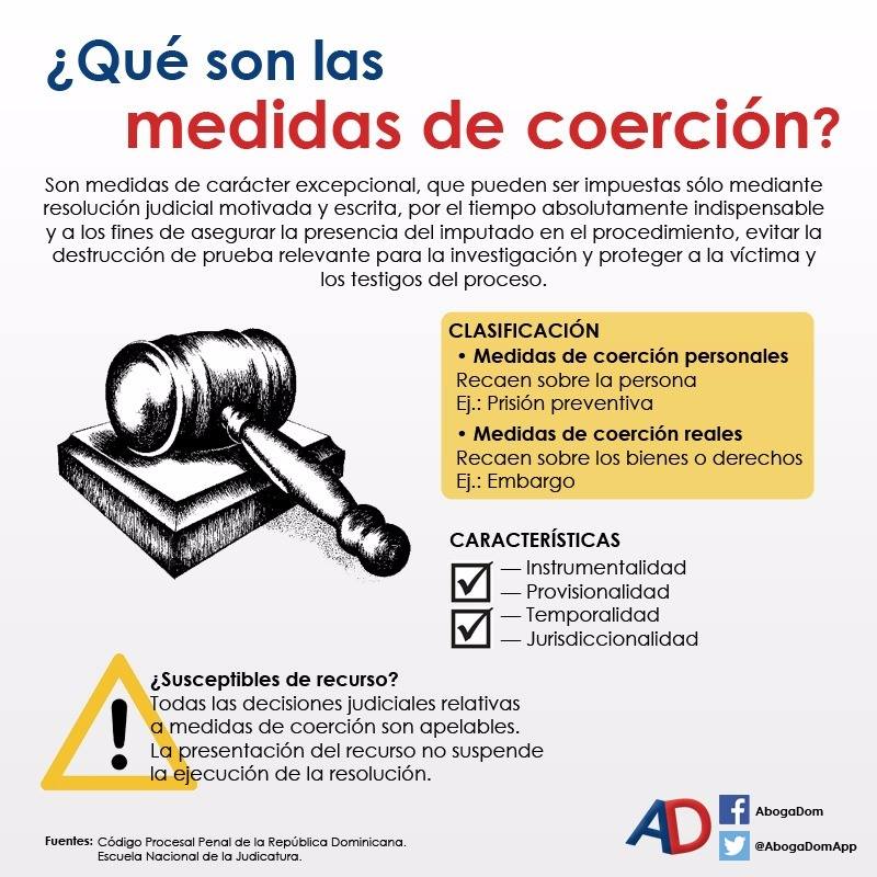 abogadomRD's tweet photo. ¿Sabes qué son las medidas de coerción? https://t.co/g5NAlzj4hn
