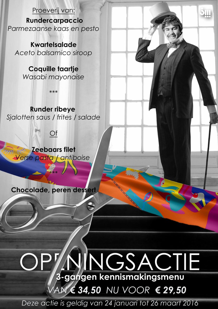 #EmmenaarvanhetJaar nodigt u uit! Zo 24 jan as opent Restaurant ten Cate, daarom eenmalige menuactie! Reserveer nu!