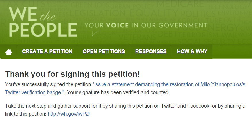 TheWolfyPrince's tweet photo. I've signed the @Nero petition #MiloIsMilo #Reverify #JeSuisMilo
https://t.co/jbr6WFc26t https://t.co/ymucurfky5