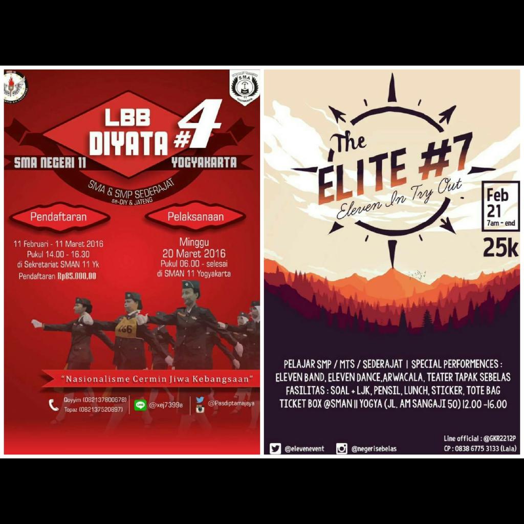 Woho📣🎉 sudah siapkah pletonmu untuk 20 maret 2016? Dan untuk kelas 9 siapkan diri untuk tanggal 21 feb 2016