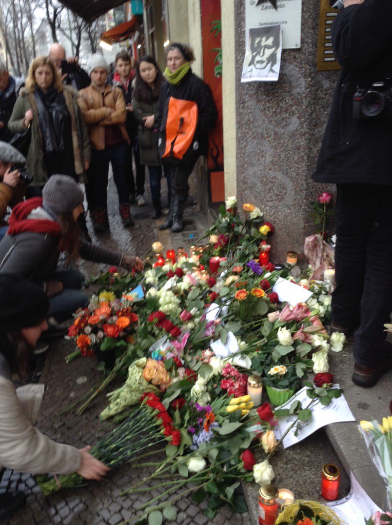 Berlin says bye to #DavidBowie - Hauptstraße 155, where he lived from 1976 to 1978, together with Iggy Pop