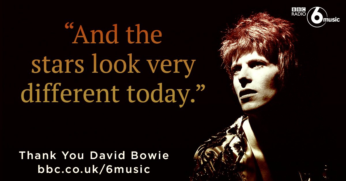 BBC6Music's tweet photo. Thank you #DavidBowie. https://t.co/R2LSzxLF58 https://t.co/4RBtjHlP8B