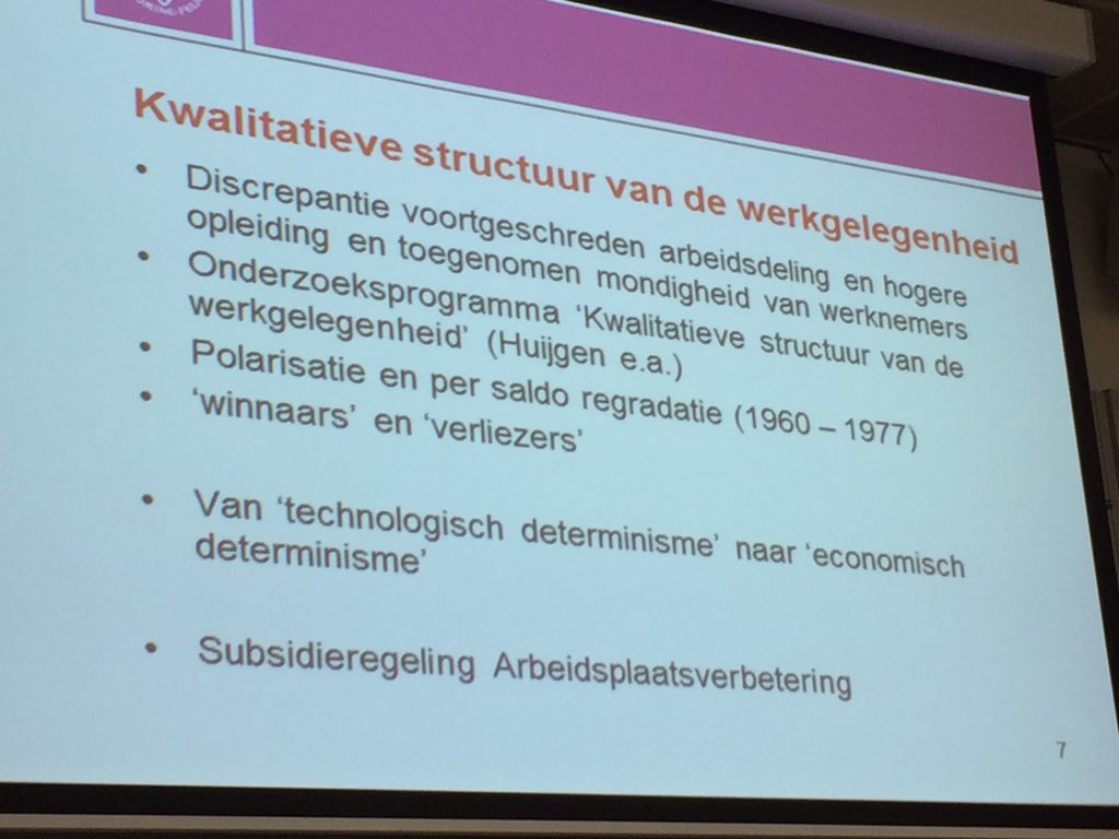 Back to the '60's? Socioloog Frank Pot ziet oude dilemma's op arbeidsmarkt van nu. Technologie, taaksplitsing ...