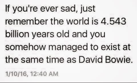 trevorsumner's tweet photo. RIP #DavidBowie.  Listening to his latest album on #Spotify today. https://t.co/AH6BXQfUVx