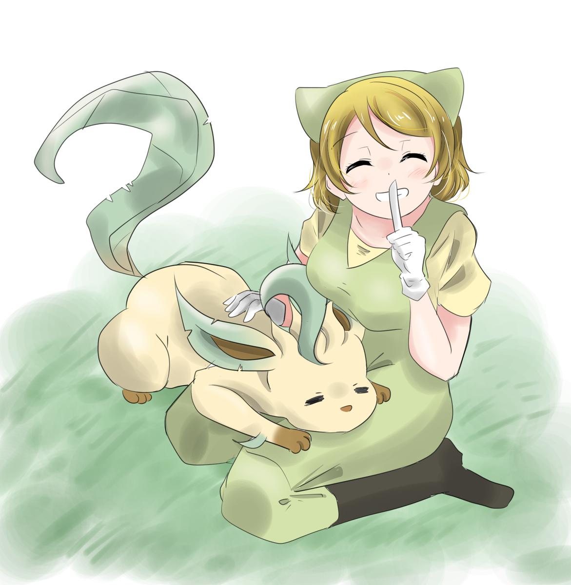 3920kashiwa's tweet photo. リーフィアとブリーダーハナヨ
#火曜日かよちゃん https://t.co/g1Xmfgq0ai