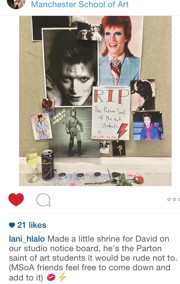'The patron saint of art students' ⚡️#BowieForever