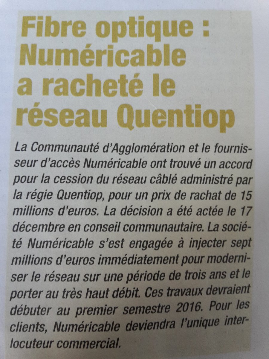 M_Champi's tweet photo. #CASQY Saint-Quentin-en-Yvelines le réseau #cable #fibre racheté par Numericable.
Sortir enfin du NoFibreLand ! https://t.co/y2jMnZCEwH