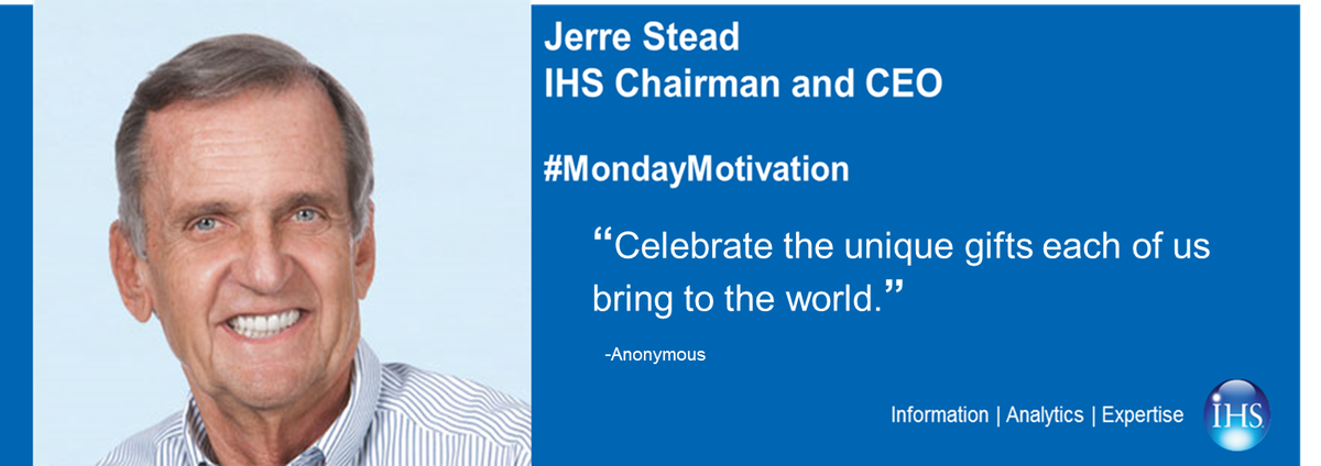 IHSMarkit4jobs's tweet photo. IHS #QOTW is provided by our CEO & Coach, #JerreStead. #WeAreIHS #Work4IHS #IHSCareers #MotivationMonday https://t.co/QDKdNFqaNB