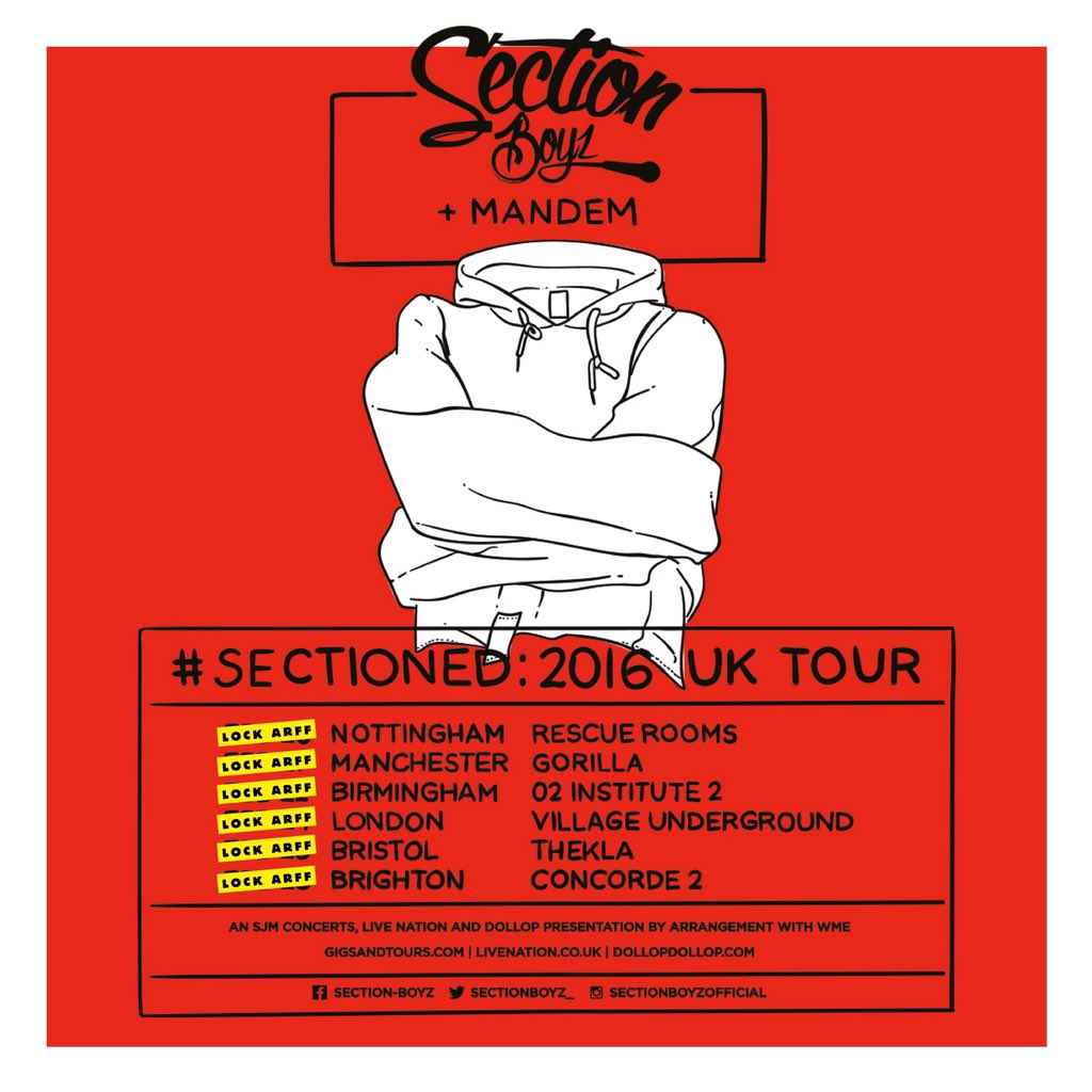SmokeBoys_'s tweet photo. Section Boyz #Sectioned Tour OFFICIALLY SOLD OUT 🎉🇬🇧 #SellArff #DontPanic https://t.co/yeYzyZfmjQ