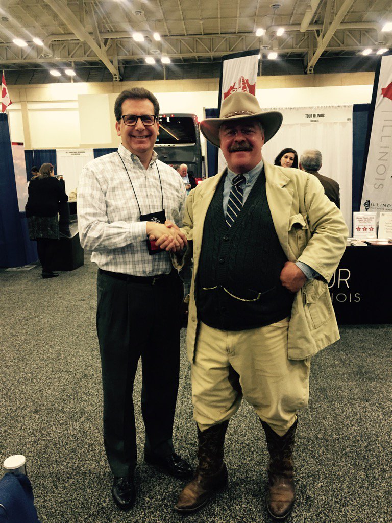 KitchenPRNYC's tweet photo. Our Managing Partner, David Norman, discussing politics with #President #teddyroosevelt #abalouisville https://t.co/xNPY78cpF0