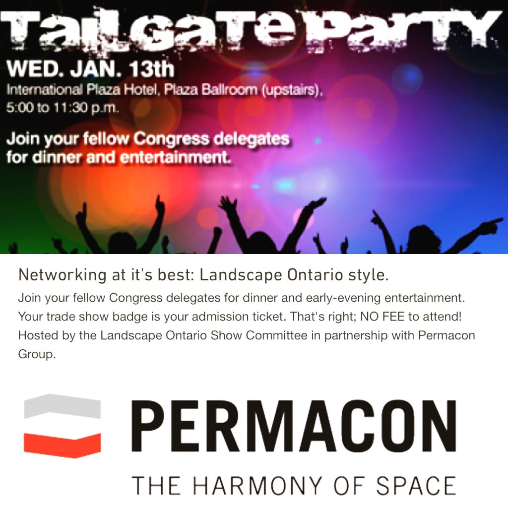 Remember to pack your party shirt! #LandscapeOntario #Permacon