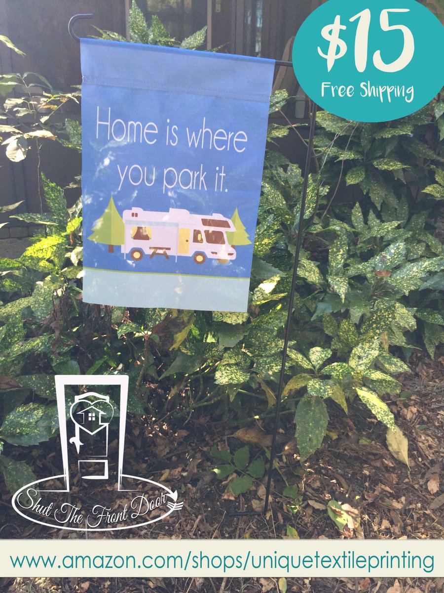 UniqueFabricKat's tweet photo. Need a unique gift for the travelers in your life? Our garden flags are perfect! #RV #camp https://t.co/VPxDx47gAB https://t.co/ICRQLo8TvE