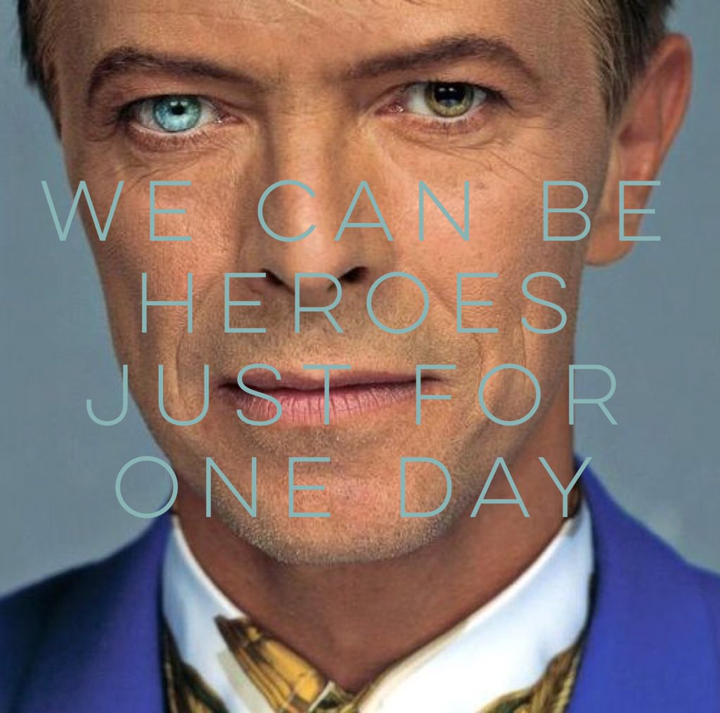Legend. Musical magician. Forever inspiration. #davidbowie #wecanbeheroes