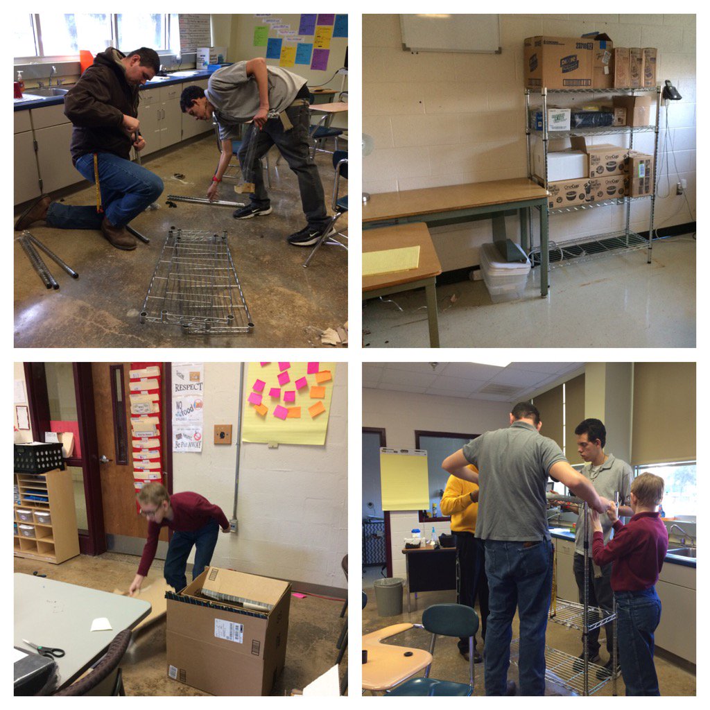 cbellfhs's tweet photo. Future baristas hard @ work as supplies start rolling in...#2509falcongrind @KCSinnovation @FHSCoachHump https://t.co/F02Qe0fUyF