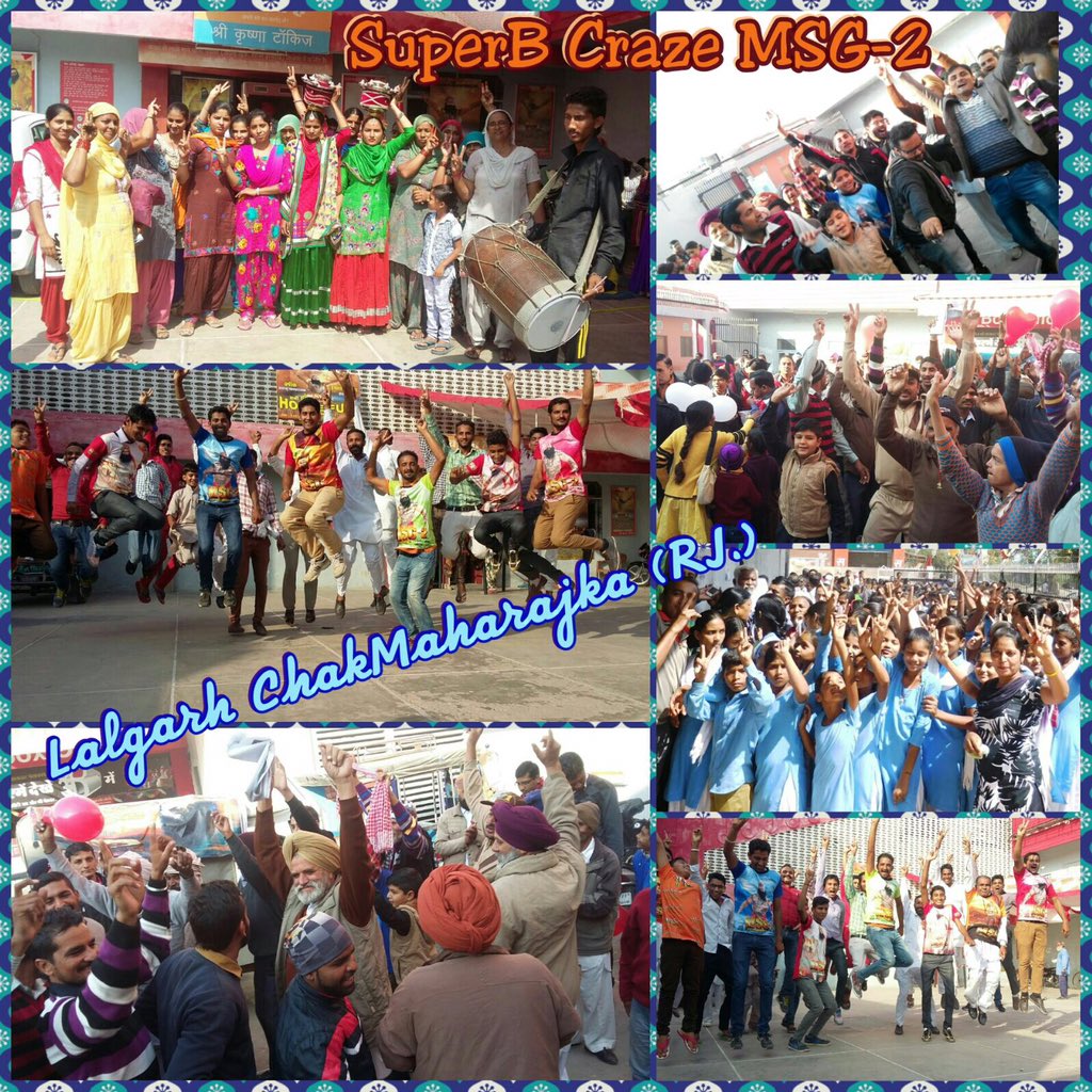 Gurmeetramrahim's tweet photo. The buzz and zest For #MSG2in472 growing phenomenally. Euphoria all around. Excellent craze in Rajasthan. Wow!! https://t.co/rVLxNp4MNj