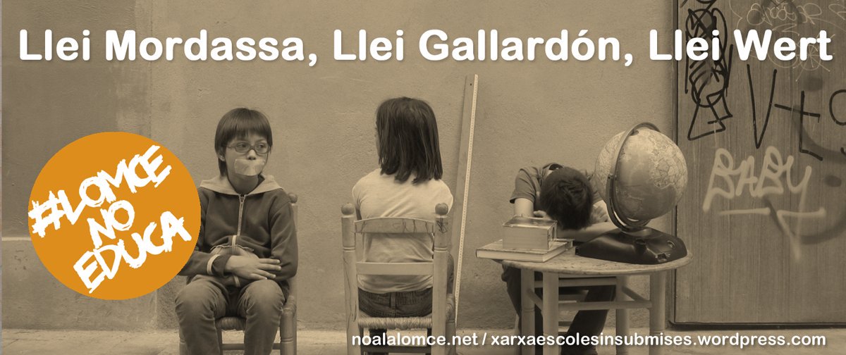 Xarxaei's tweet photo. .@YoEPublica #LomceNoEduca Ni Lomce Ni LEC https://t.co/ilrcBrLp7y