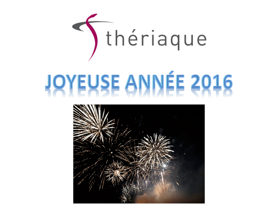 Theriaque_CNHIM's tweet photo. Le #CNHIM éditeur de #Thériaque vous présente ses meilleurs vœux pour l'année 2016. https://t.co/UhM61Joucc