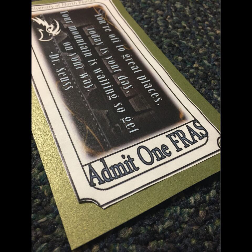 UNF_FRAS2016's tweet photo. We've got our ticket to FRAS, do you? #FITFRAS2016 #UNF #SWOOPINUPFRAS https://t.co/sQeKI7vXBE