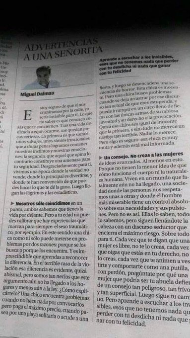Anoche violaron a una chica y la tiraron por la ventana.
Esto es lo que publica hoy Diario Mallorca.