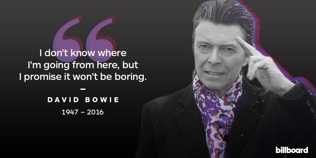 billboard's tweet image. In Remembrance. #DavidBowie 🙏
