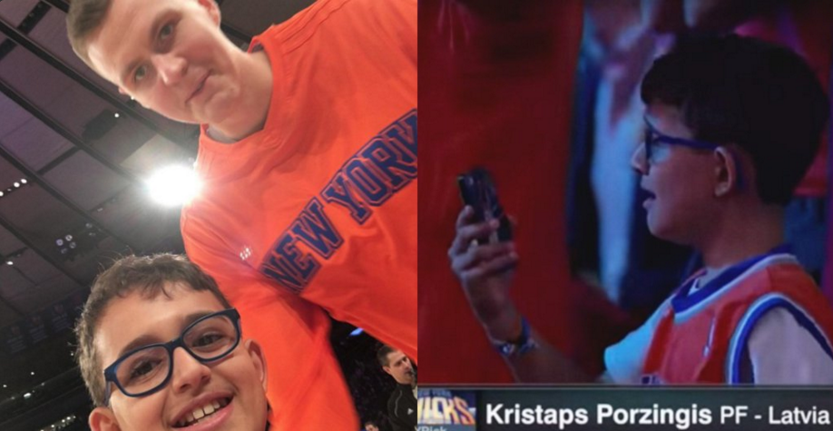 Turning tears into cheers, that's a true All-Star right there! 
Kristaps Porzingis #NBAVote