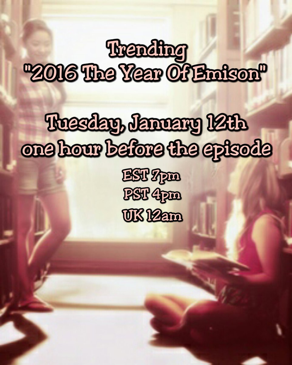leavemetoheavnn's tweet photo. First Emison trend of 2016. Retweet and help 😁 https://t.co/Vzxvx845Rp