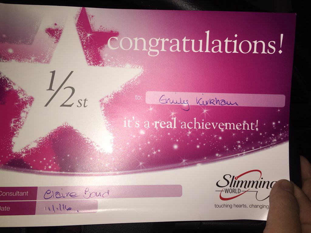 emilykirkham16's tweet image. Really chuffed about losing 7.5lbs on my first week #weightloss #mondaymotivation #slimmingworld