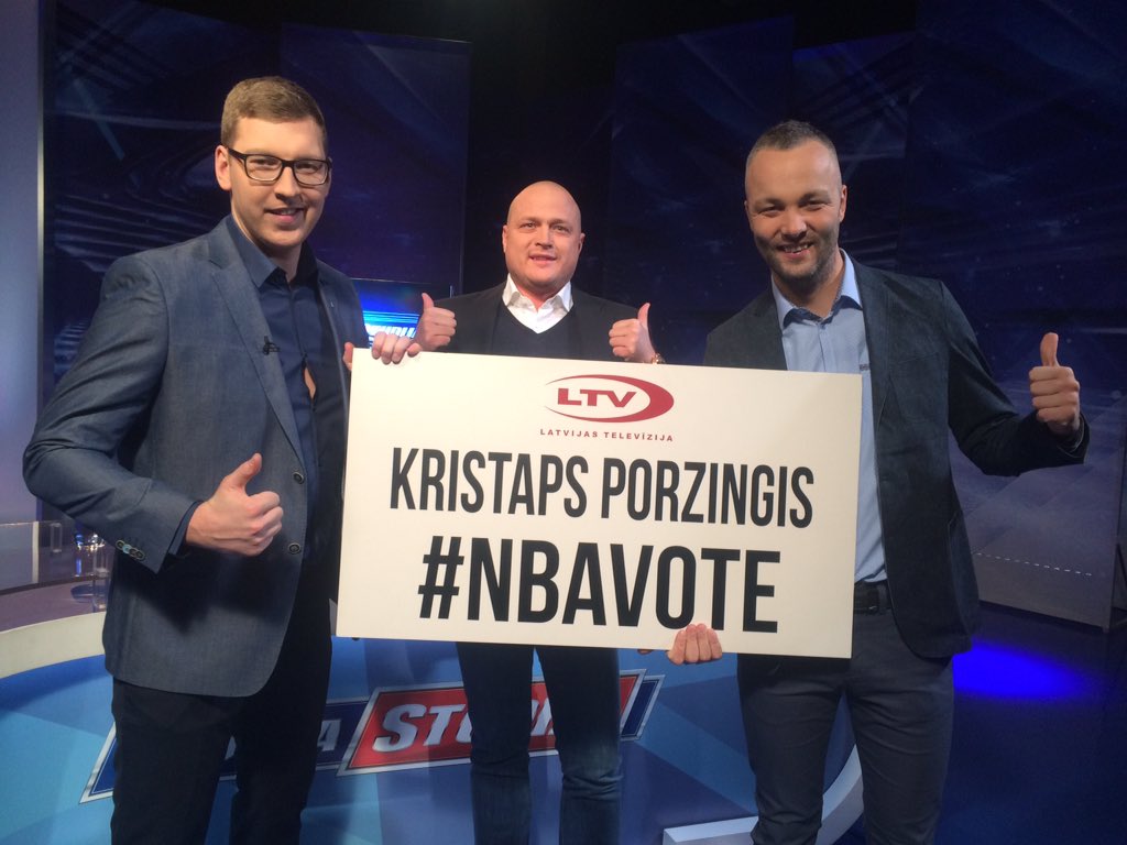 rainocean's tweet photo. Šovakar 22:15 #sportastudija! Runāsim par Kristaps Porzingis #NBAVote https://t.co/NDMKTX0ThP