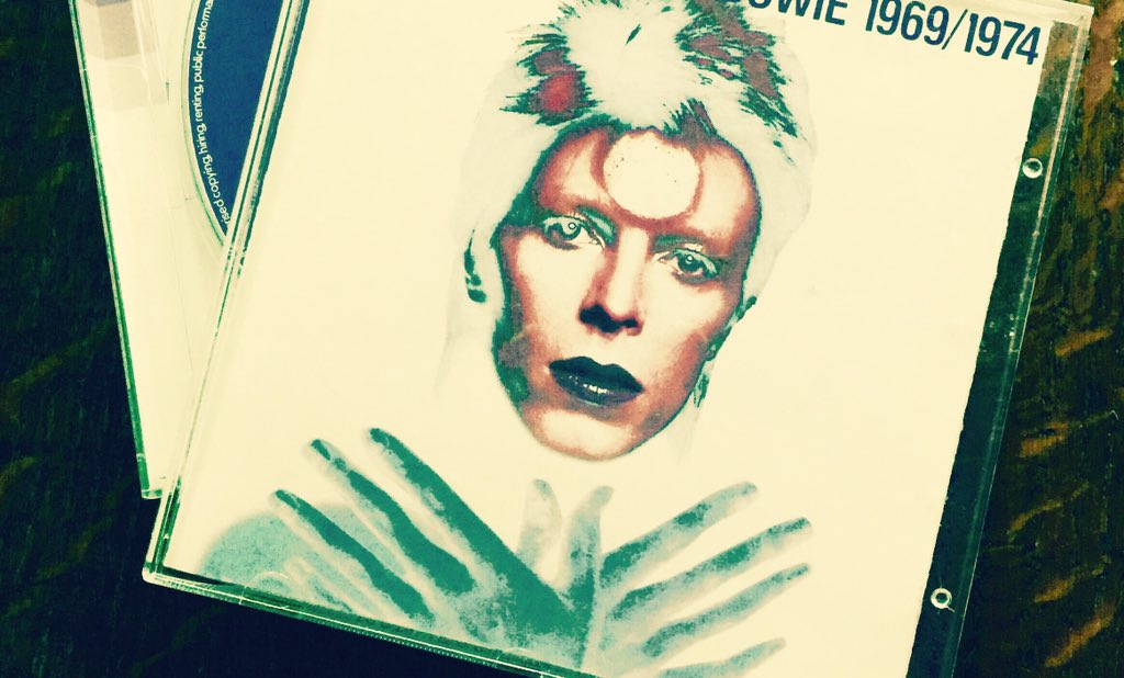 A wrecked CD Cover . So many parties .. Thank you for the good times #DavidBowieRIP