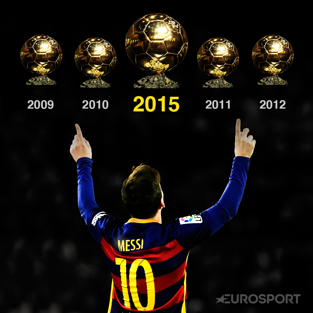 Eurosport_FR's tweet photo. Lionel #Messi remporte son 5e #BallondOr !! https://t.co/nyb4SfIh9w