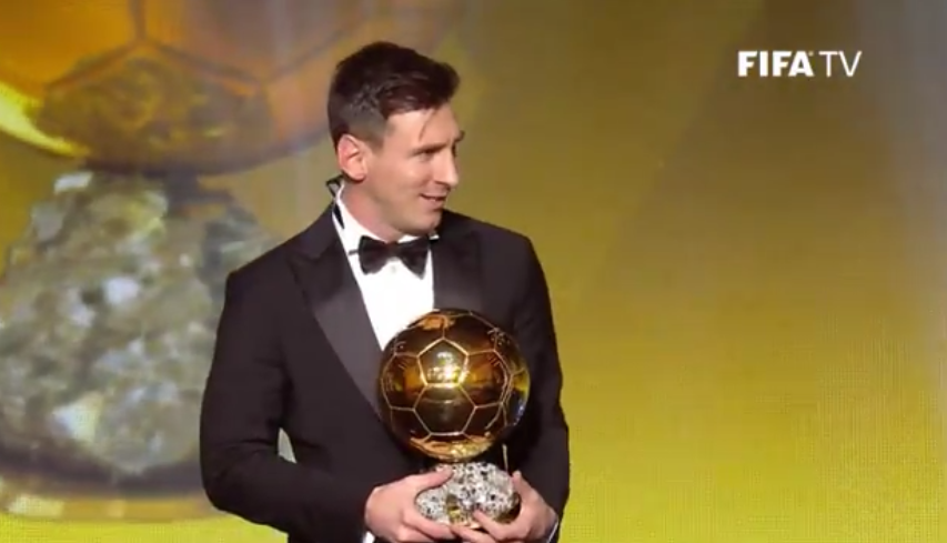 CanalBlaugrana_'s tweet photo. Leo #Messi con su 5to #BallondOr, LEYENDA!! ÚNICO!! INMESSIONANTE!! https://t.co/DED6wyLtNe