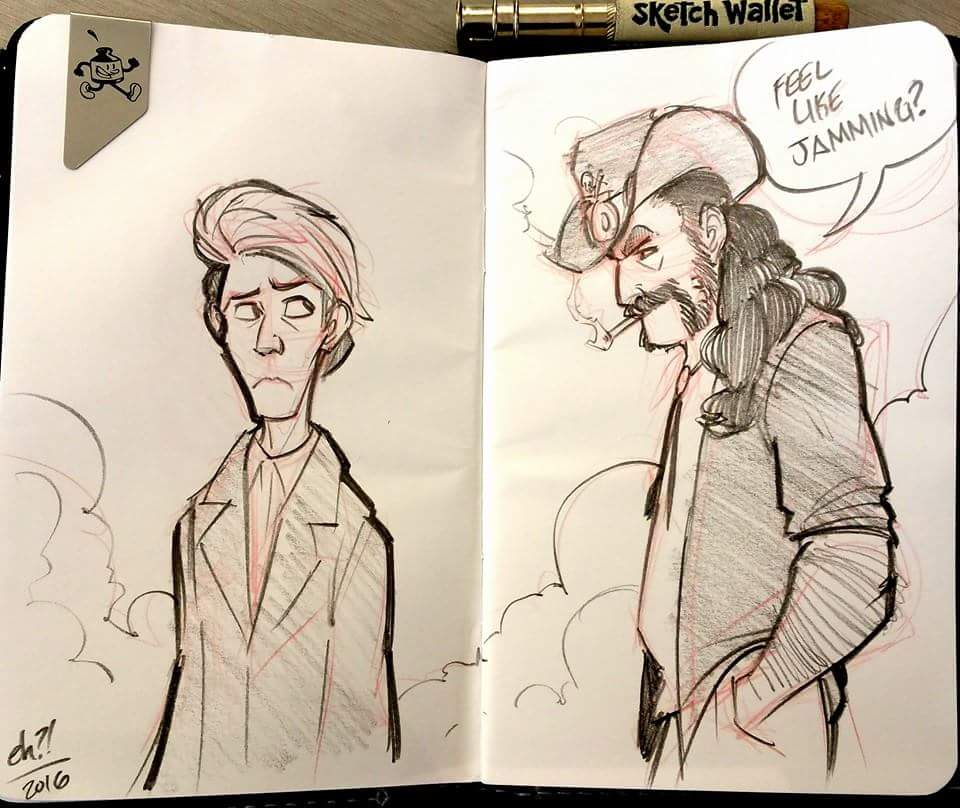 GeekIreland's tweet photo. Two Legends courtesy of #ErinHumiston #DavidBowie #Lemmie https://t.co/LP4ylpp2mC