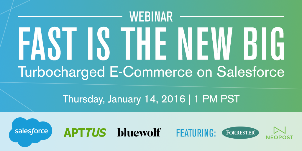 Conga_corp's tweet photo. Join us for "Fast is the New Big: Turbocharged E-Commerce on @Salesforce" on 1/14! Register: https://t.co/8Xs87XC0zI https://t.co/kmlzstTQSX