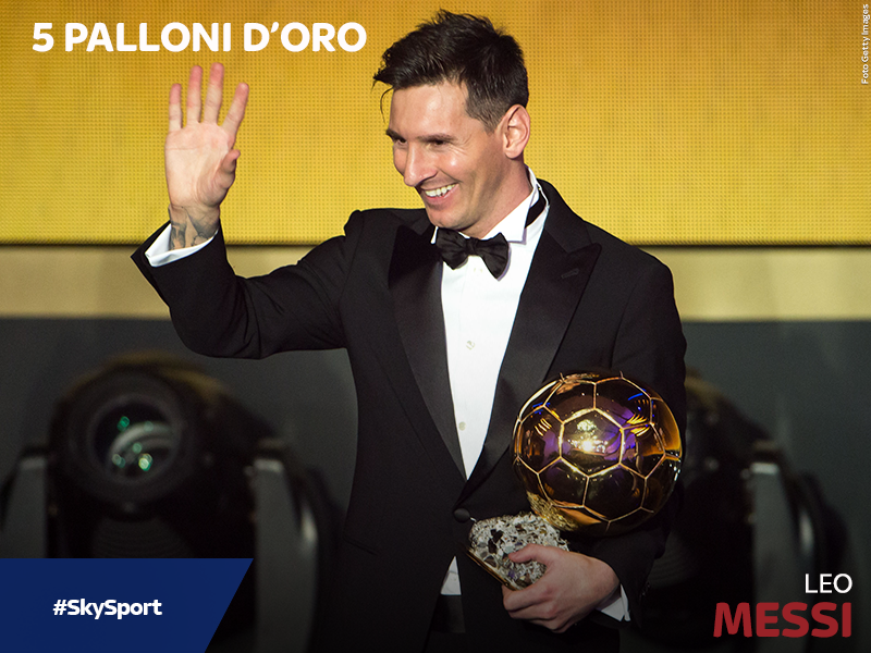 SkySport's tweet photo. #BallondOr numero 5 per Leo #Messi. Fate un RT per la “Pulce” argentina. #SkySport https://t.co/mKwjnKe2Nf