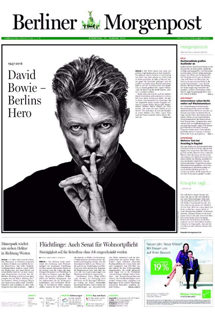 Berlins Hero #RIPDavidBowie