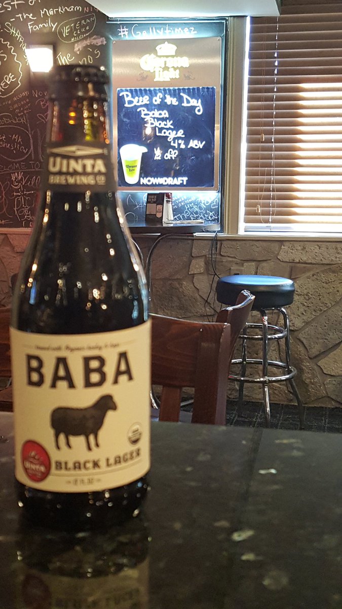 Prohibition560's tweet photo. Come &amp; enjoy our craft beer of the day @UintaBrewing Baba Black Lager 1/2 price today #prohibitionattherathskeller https://t.co/Ouplkd2FrE