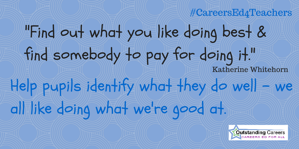 CareersDefender's tweet photo. #CareersEd4Teachers Encourage pupils to explore careers which use skills they enjoy using https://t.co/NtTy3FpxQp