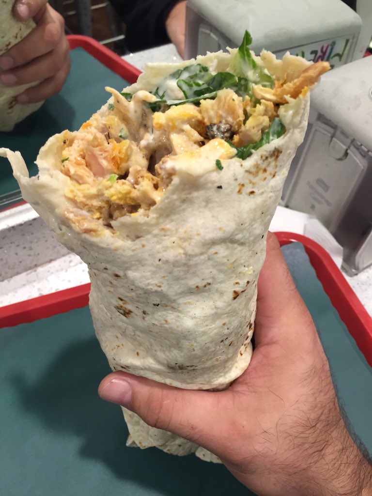 JustGreatEating's tweet photo. Wow #monsterwrap #foodie at Doner Med grill #SanDiego love it! https://t.co/y6y8Ga3sZR