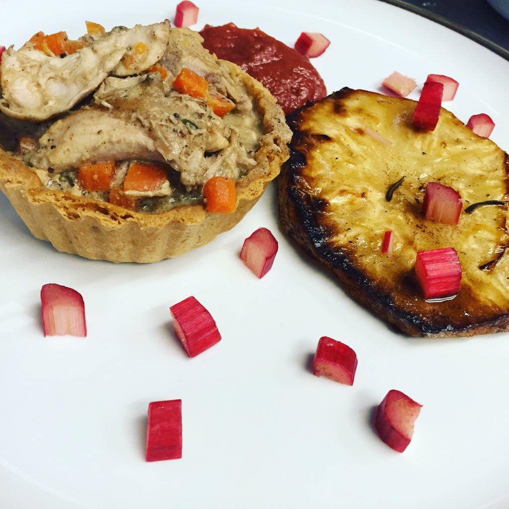#marketmenu Yorkshire rabbit tart rhubarb ketchup, roast celeriac