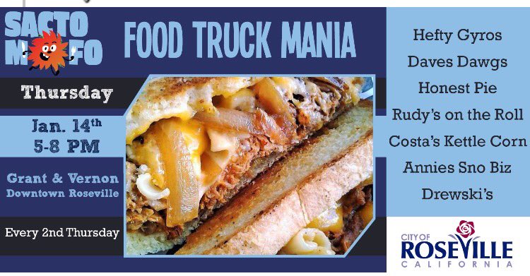Make plans to come out Thursday evening for delicious food and treats!
We'll see you there!! :) <a href="/SactoMoFo/">SactoMoFo</a>