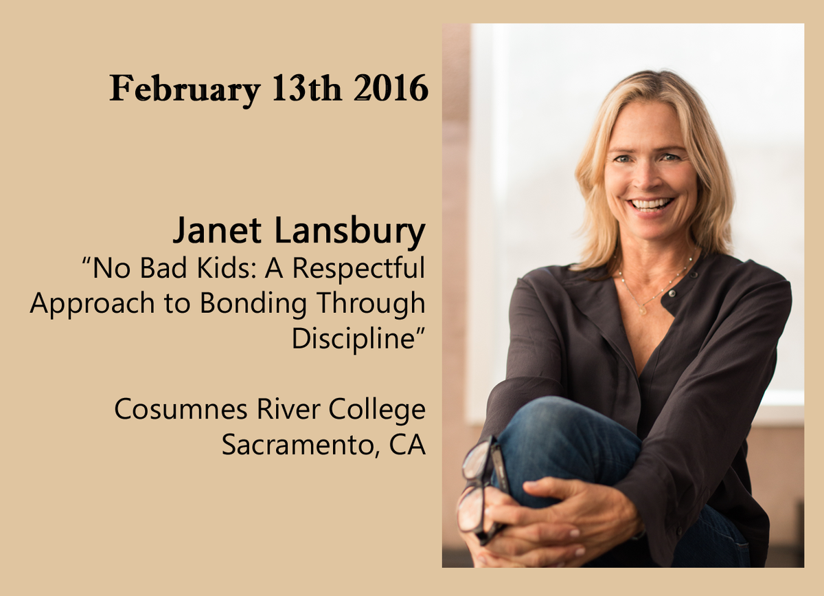 TwoPillars1's tweet photo. Looking forward to Feb 13th speaker Janet Lansbury.  @eventbrite @sacbee_news @janetlansbury @No_Bad_Kids https://t.co/XrVeDatcoi