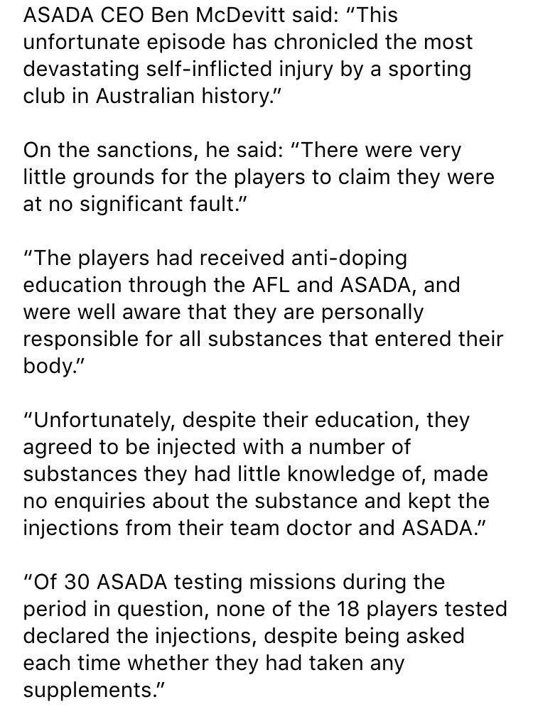 1116sen's tweet photo. ASADA CEO Ben McDevitt has made the following comments: https://t.co/7vVCiOVxGo